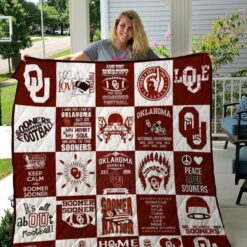 Oklahoma Sooners Quilt Blanket Quilt Rze2