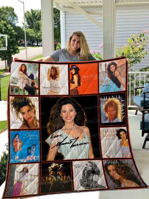 Shania Twain 3 Blanket Quilt Rze1