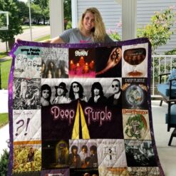 Deep Purple 2 Blanket Quilt Rze1