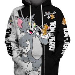 Tom and Jerry Hoodie Zip Hoodie 3D MIH08