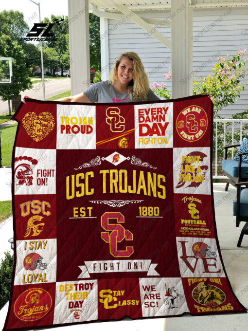 USC Trojans Blanket Quilt Rze1