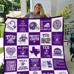 TCU Horned Frogs Quilt  Blanket Quilt Rze2