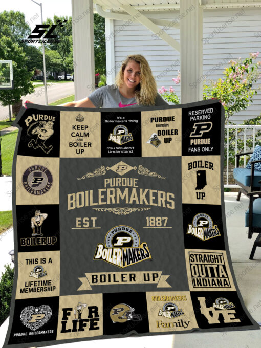 Purdue Boilermakers 3 Blanket Quilt Rze1