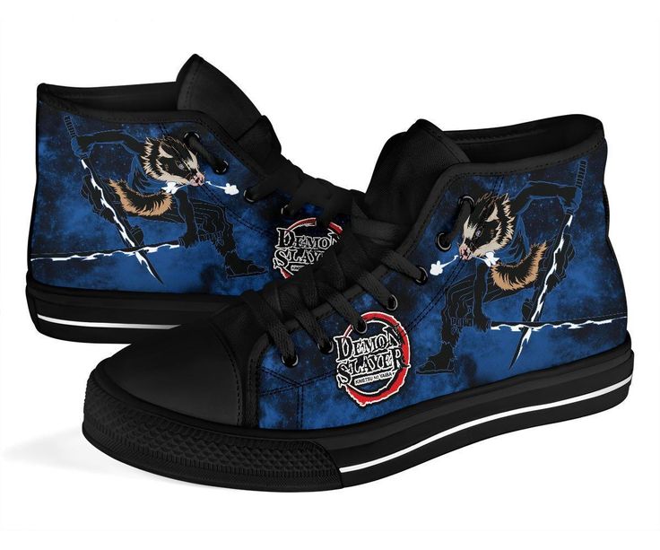 Inosuke Sneakers Demon Slayer High Top Shoes B20 - Image 2