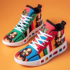 2 Pac Blue x Green High Top shoes B20