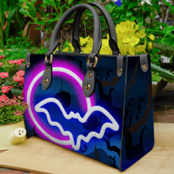 Halloween Bat Moon 2024 Hand Leather Bag B20