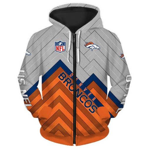 Denver Broncos 1g Hoodie Zip Hoodie B23