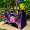 Pretty and Creepy Bugs Neon Halloween 2024 Anime Girl Hand Leather Bag B21