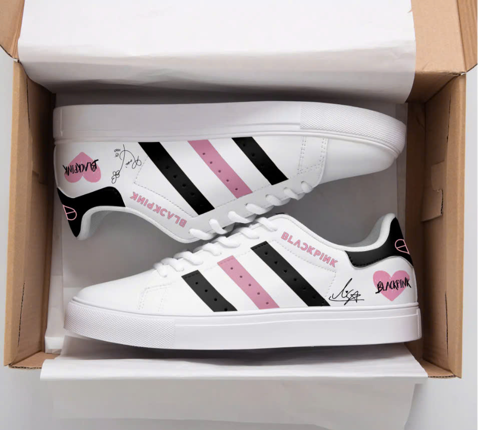 Black Pink 1 Skate Stan Smith New Shoes B21