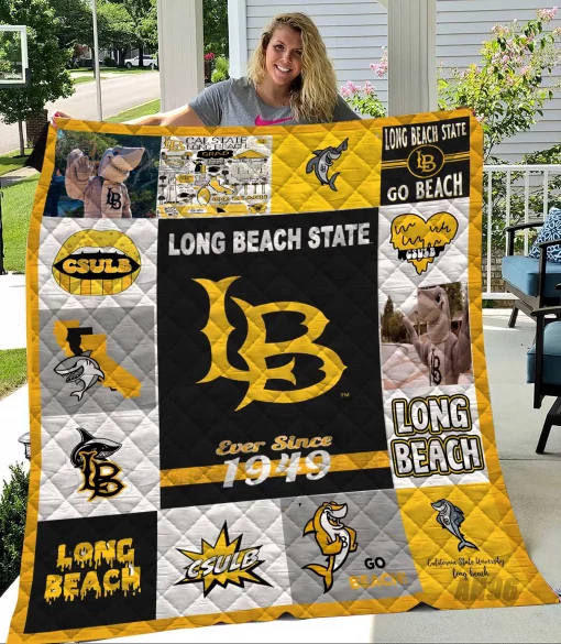 Long Beach State Beach Quilt Blanket  B23