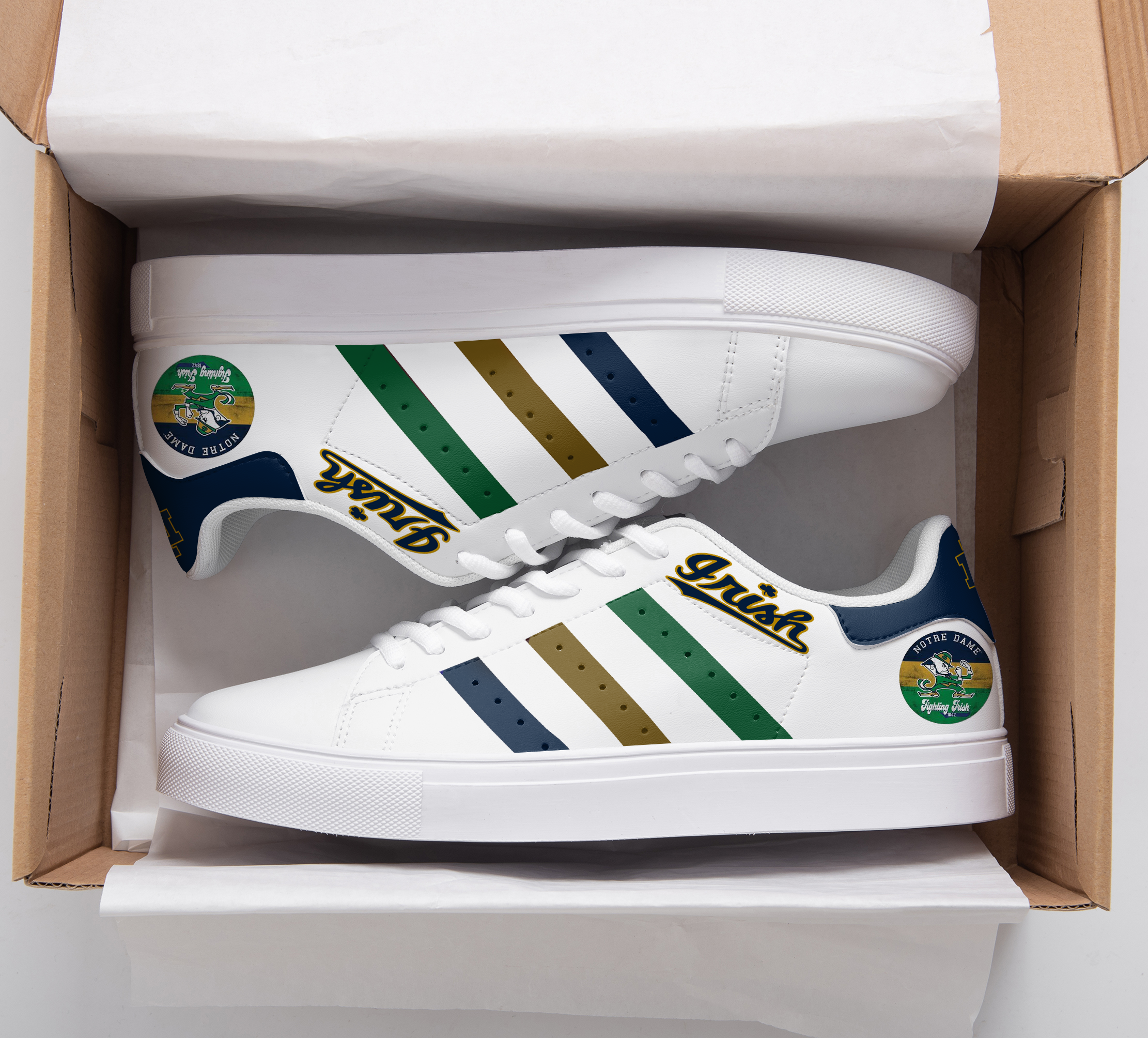 Notre Dame Fighting Irish Skate Stan Smith Shoes B22