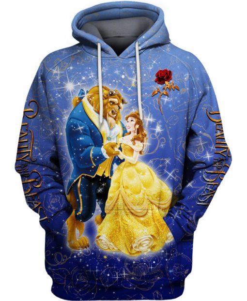Beauty And The Beast Hoodie Zip Hoodie 3D B23