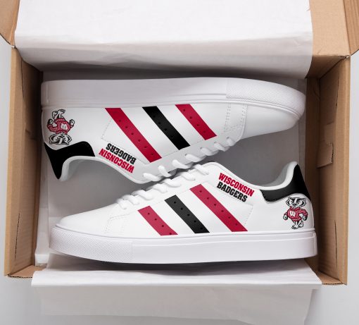 Wisconsin Badgers Skate Stan Smith New Shoes B22