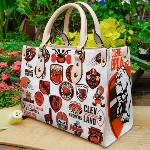 Cleveland Browns Leather HandBag B21