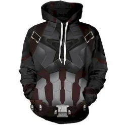 Captain America Hoodie Zip Hoodie 3D B23