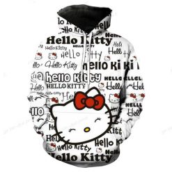 Hello Kitty Hoodie Zip Hoodie 3D B22