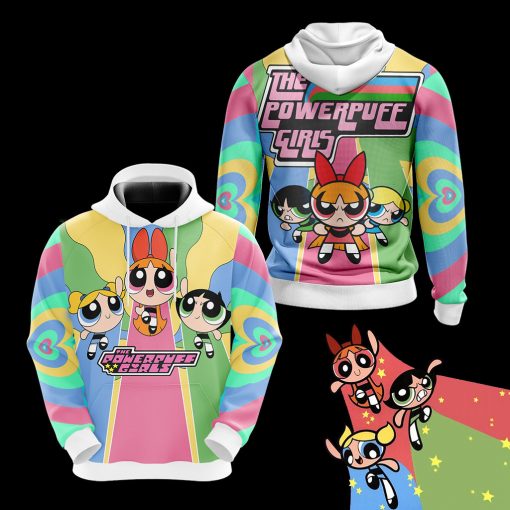 Powerpuff Girls Hoodie Zip Hoodie 3D B23