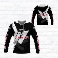 Tesla Hoodie Zip Hoodie 3D B22