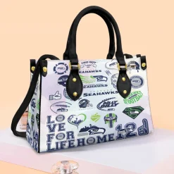 Seattle Seahawks White Leather Bag 3 B22