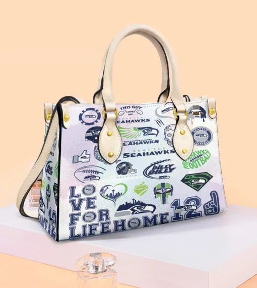 Seattle Seahawks White Leather Bag 2 B22