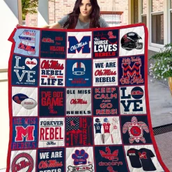 Ole Miss Rebels Quilt Blanket B21