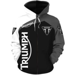 Triumph Lover Zip Hoodie 3d Grey B21