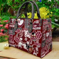 Alabama A&M Bulldogs 2 Leather HandBag B22