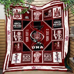 Alabama A&M Bulldogs 2 Blanket Quilt B22