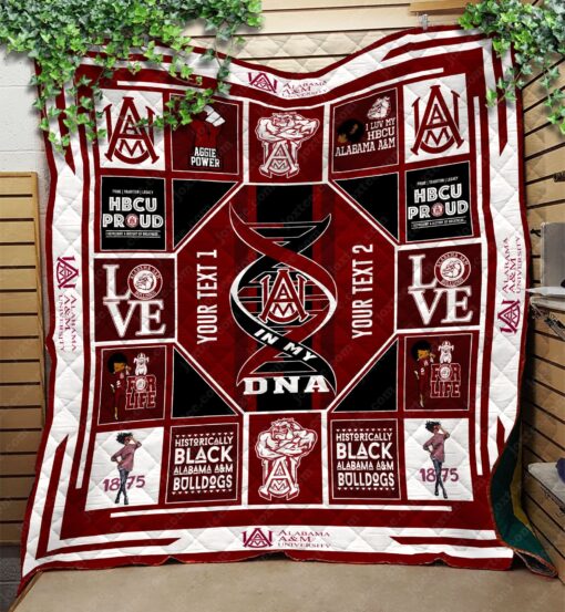 Alabama A&M Bulldogs 2 Blanket Quilt B22