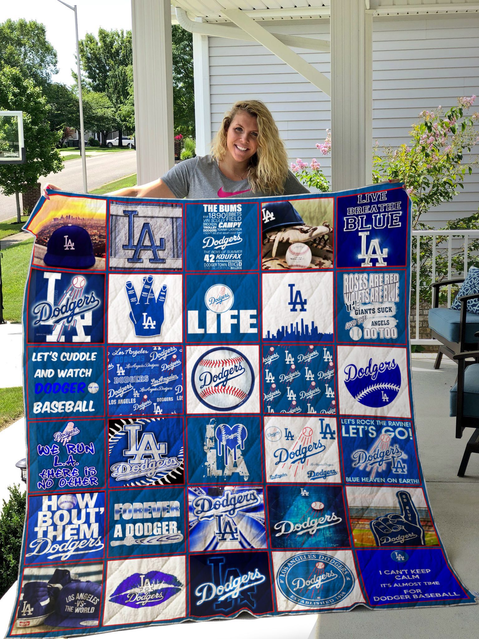 Los Angeles Dodgers Blanket Quilt B23