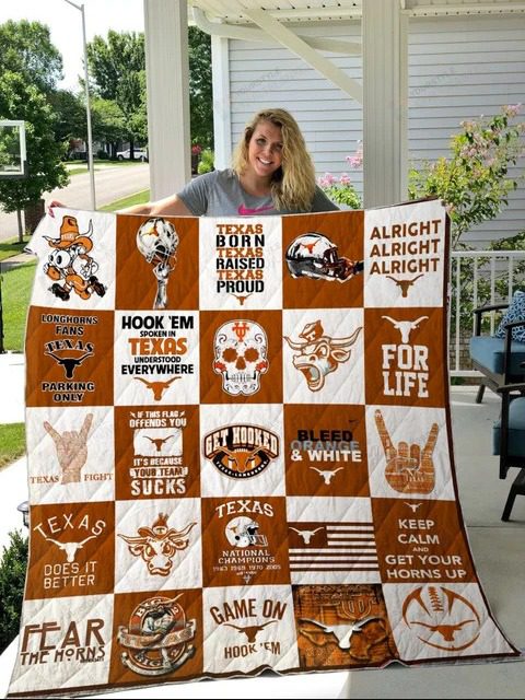 Texas Longhorns 3 Blanket Quilt B23
