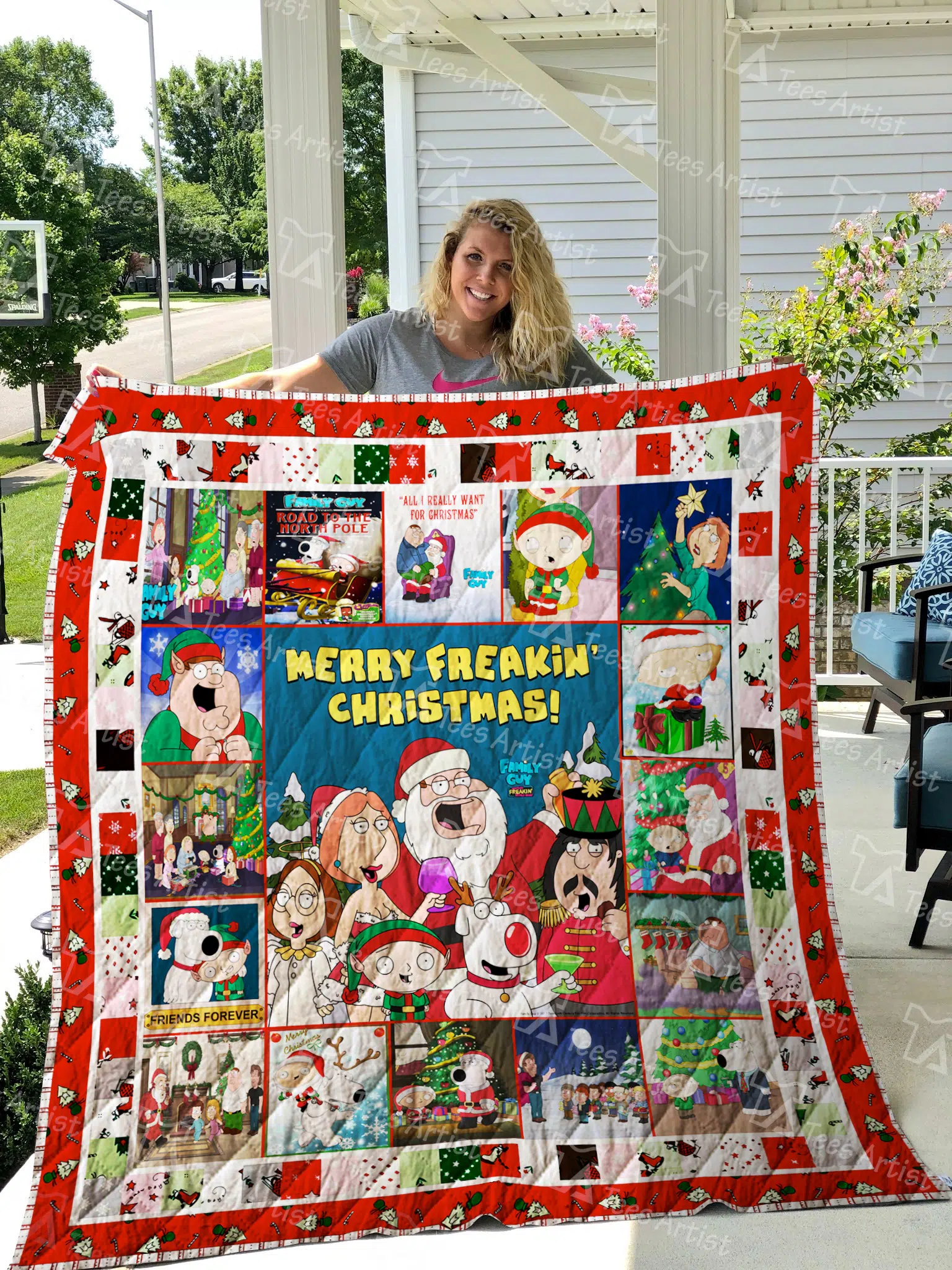 Merry Christmas Quilt Blanket Quilt B21