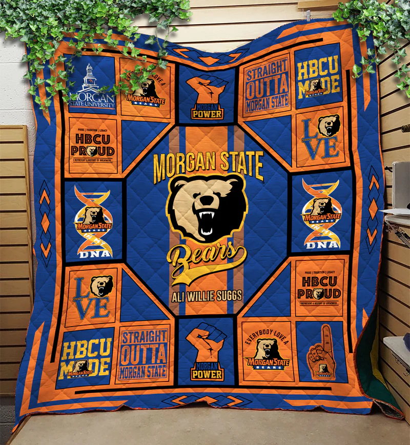 Morgan State University Bears Blanket Quilt B21