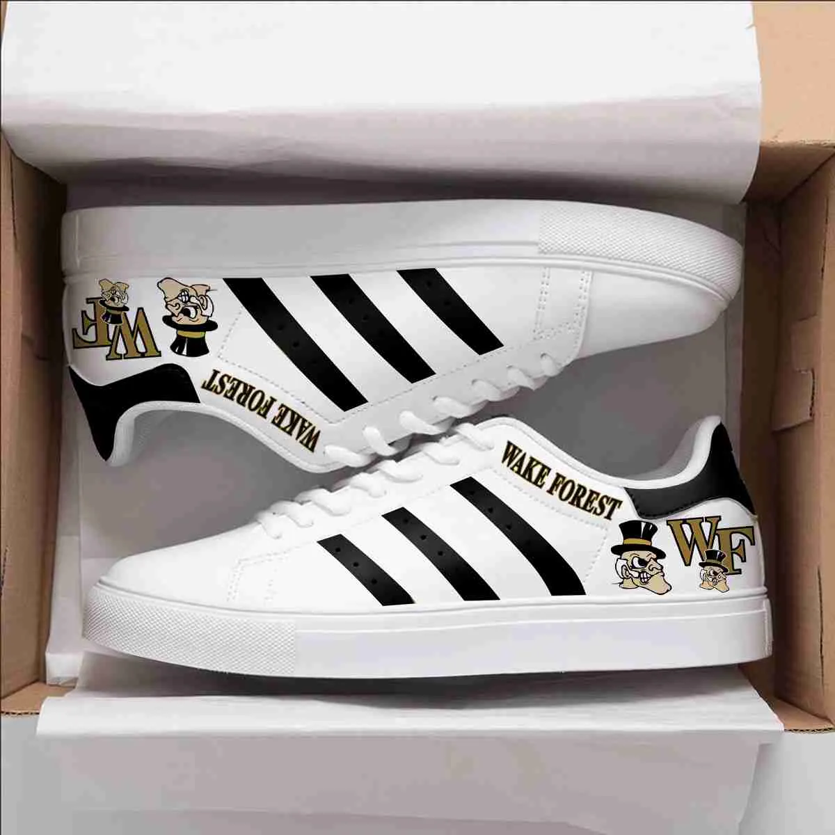 Wake Forest Demon Skate Stan Smith New Shoes B21