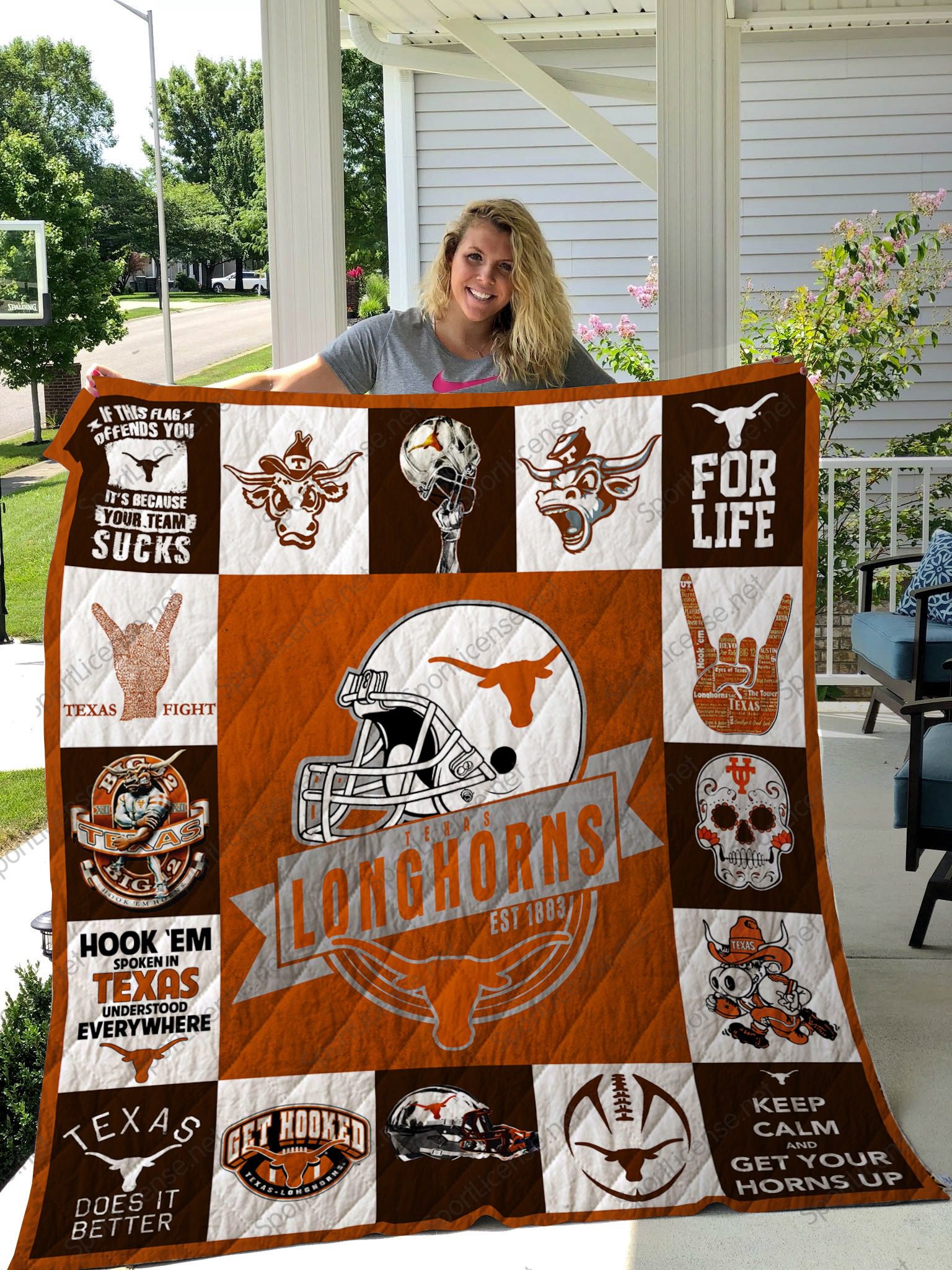 Texas Longhorns Blanket Quilt B23
