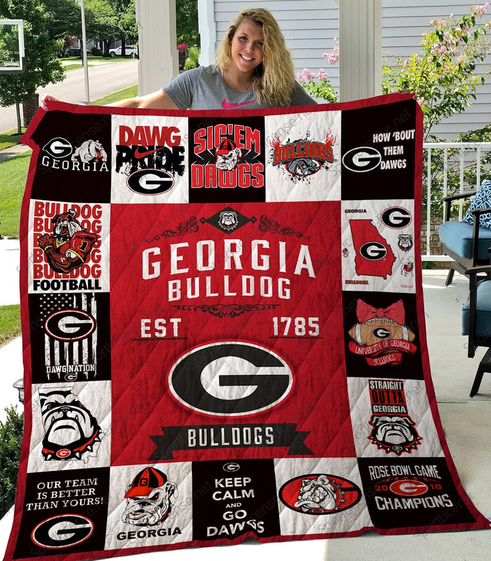 Georgia Bulldogs 1 Quilt Blanket Quilt B23