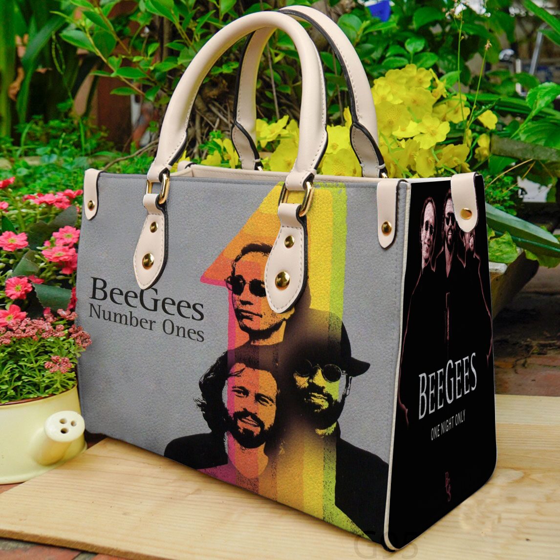 Bee Gees Leather Hand Bag B23