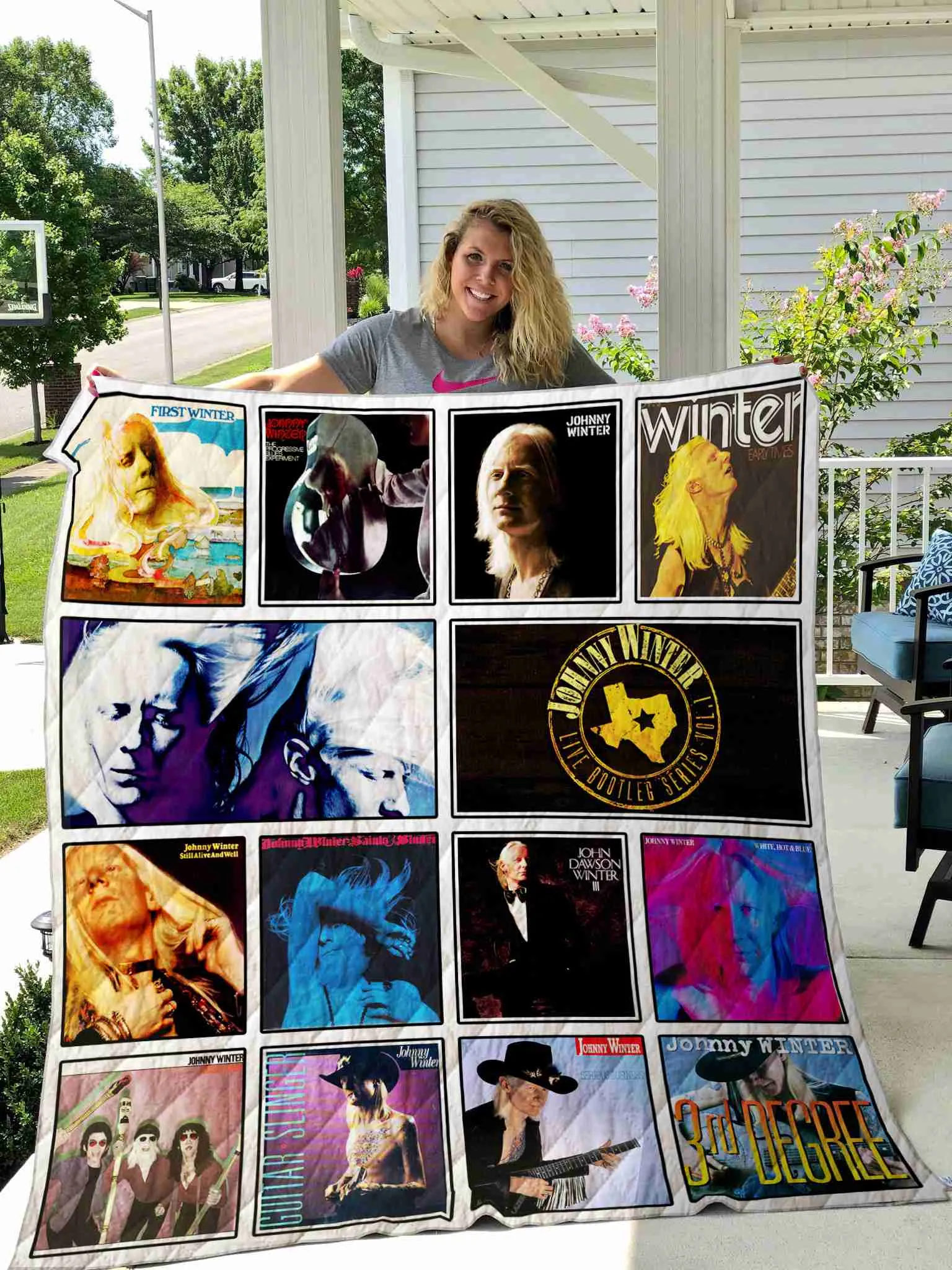 Johnny Winter Quilt Blanket Quilt B21