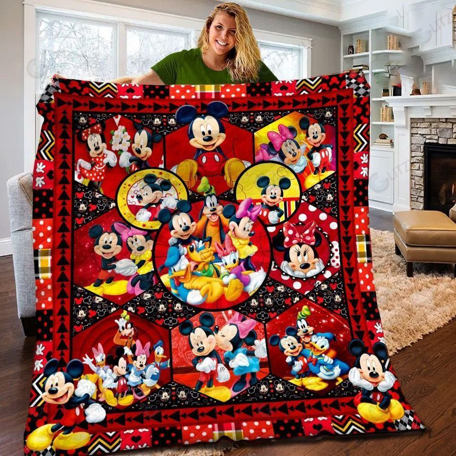 Mickey love Minnie Blanket Quilt 08 B23