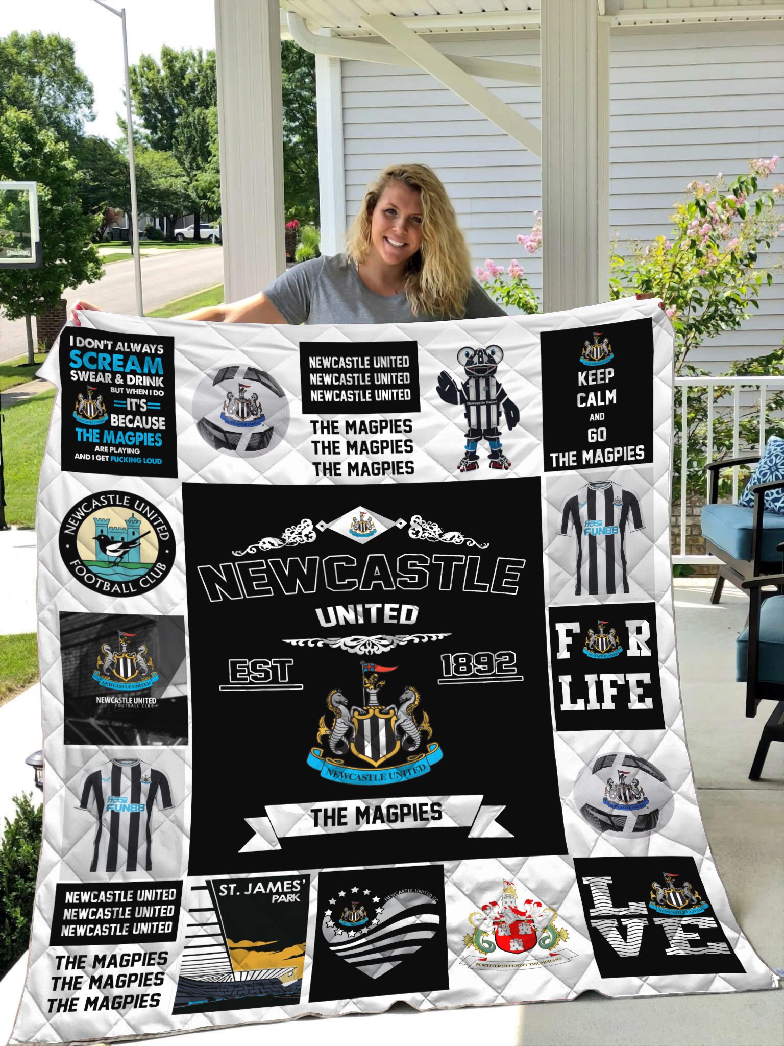 Newcastle United Quilt Blanket Quilt B23