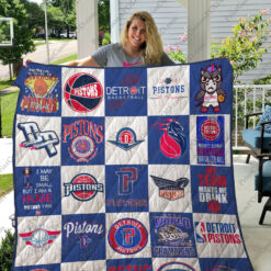 Detroit Pistons Blanket Quilt B23