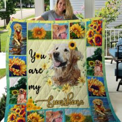 Golden Retriever Blanket Quilt B23