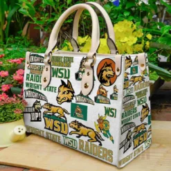 Wright State University Raiders Leather Hand Bag B23