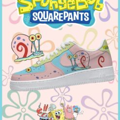 Spongebob Gary Snail Air Force Shoes b22