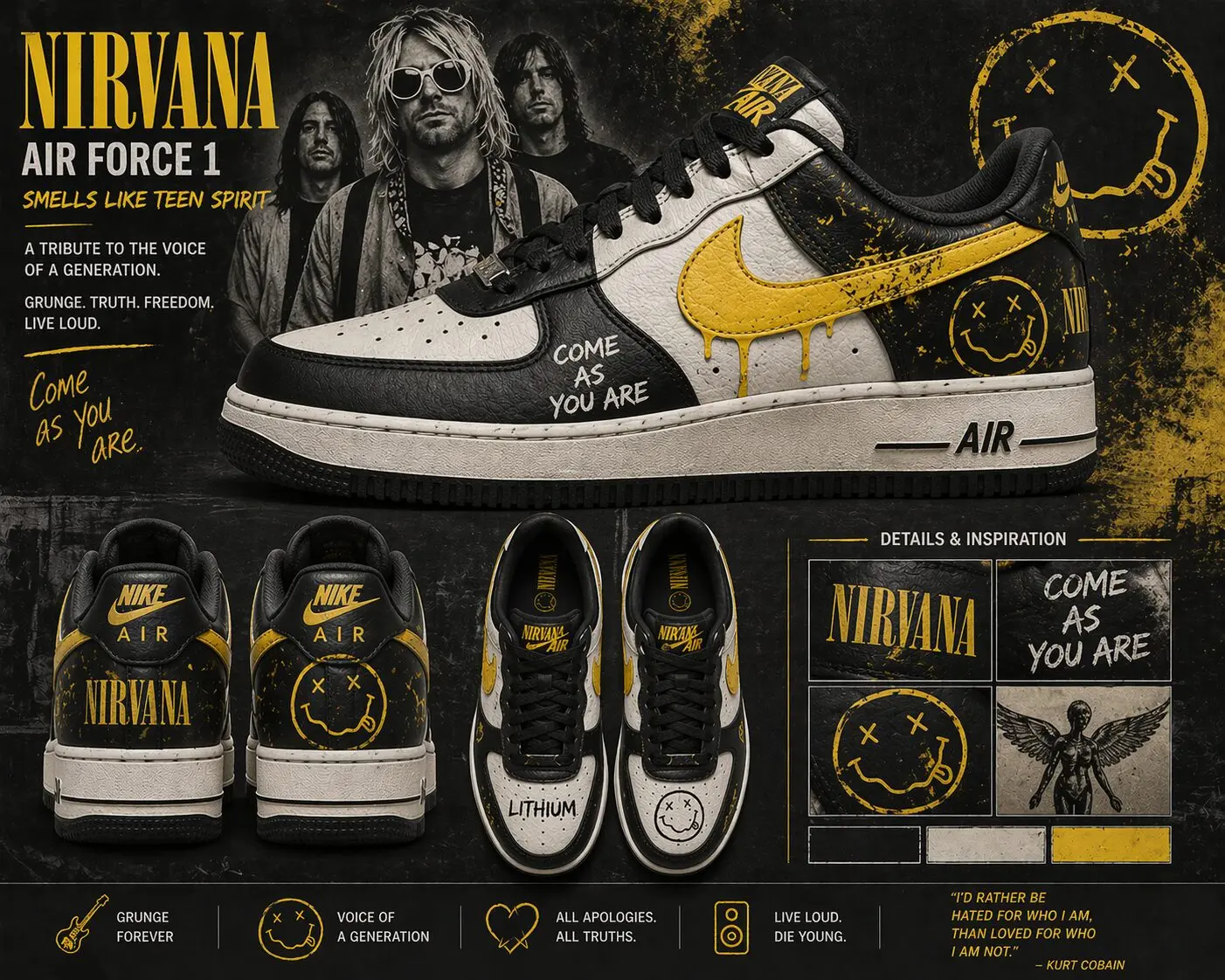 Nirvana Air Force Shoes B21
