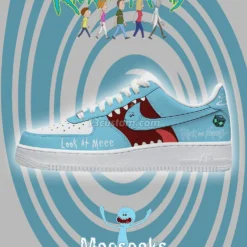 Rick n Morty Meeseeks Air Force Shoes b22