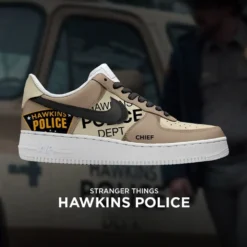 Stranger Things Hawkin Police Air Force Shoes b22
