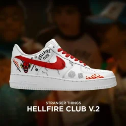 Stranger Things Hellfire Club Air Force Shoes b22