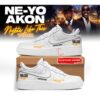 Ne-Yo ft Akon White Air Force Shoes Can Custom Name b22