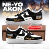 Ne-Yo ft Akon Black Air Force Shoes Can Custom Name b22